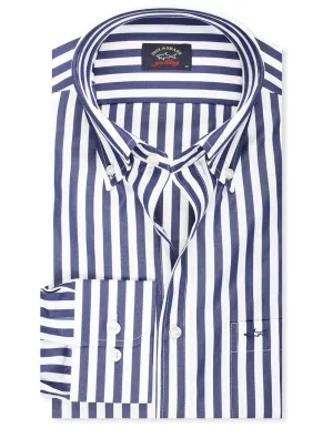 Stripe Buttondown Shirt Blue