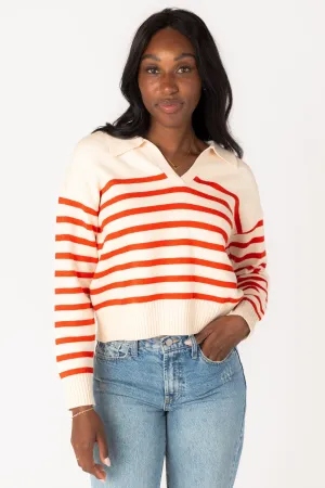 Striped Collared Sweater