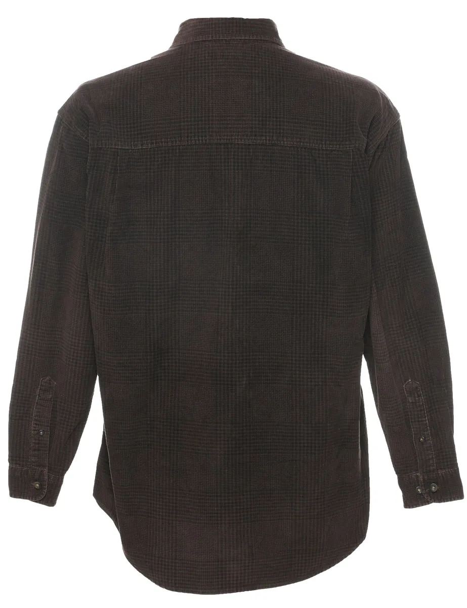 Structure Corduroy Checked Shirt - S