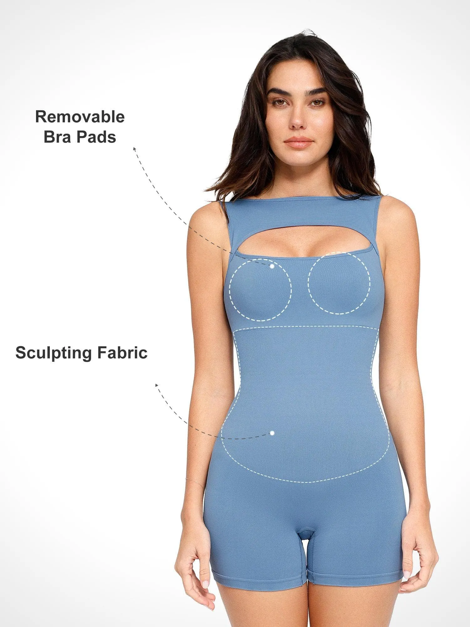 The Shapewear Romper Seamless Tummy Control Cut-Out For Insiders