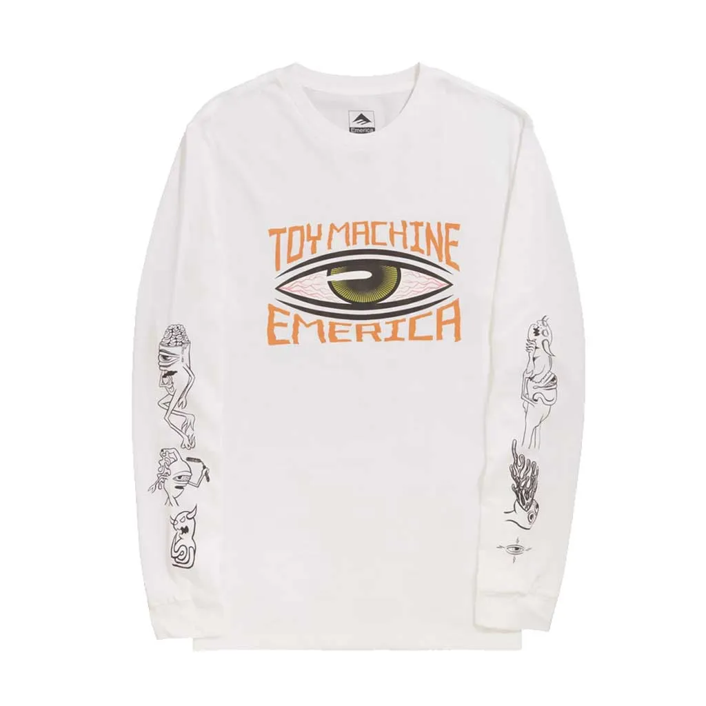 Toy Machine x Emerica Eye L/S Tee - White