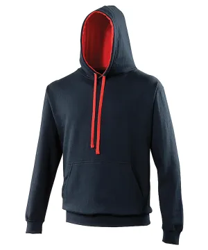 Varsity hoodie | New French Navy/Fire Red