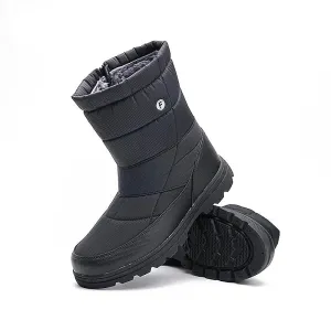 Winter Men Boots Plus Size 36-46 Casual Unisex Mid Calf Boots Waterproof Comfortable Non-Slip Warm Fur Men Snow Boots